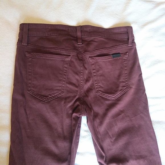 Joe's Jeans Midrise 5 pocket Jeggings Size 28 in Black Cherry - Picture 6 of 8